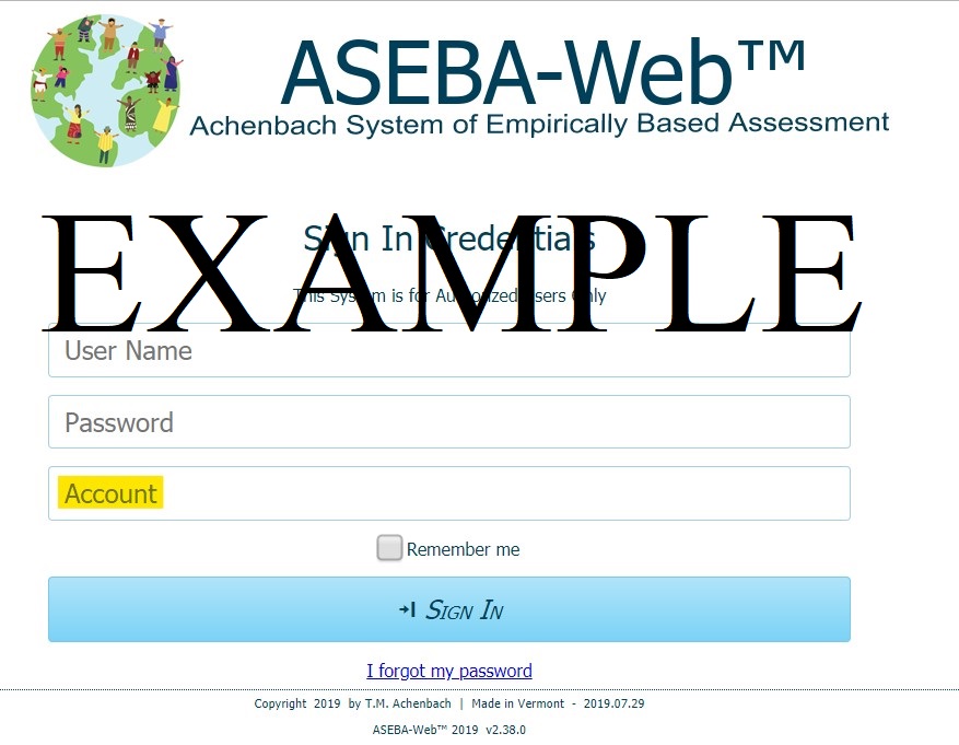 ASEBA-WEB 500 E-UNIT PACKAGE - ACCOUNT NAME OR NUMBER REQUIRED